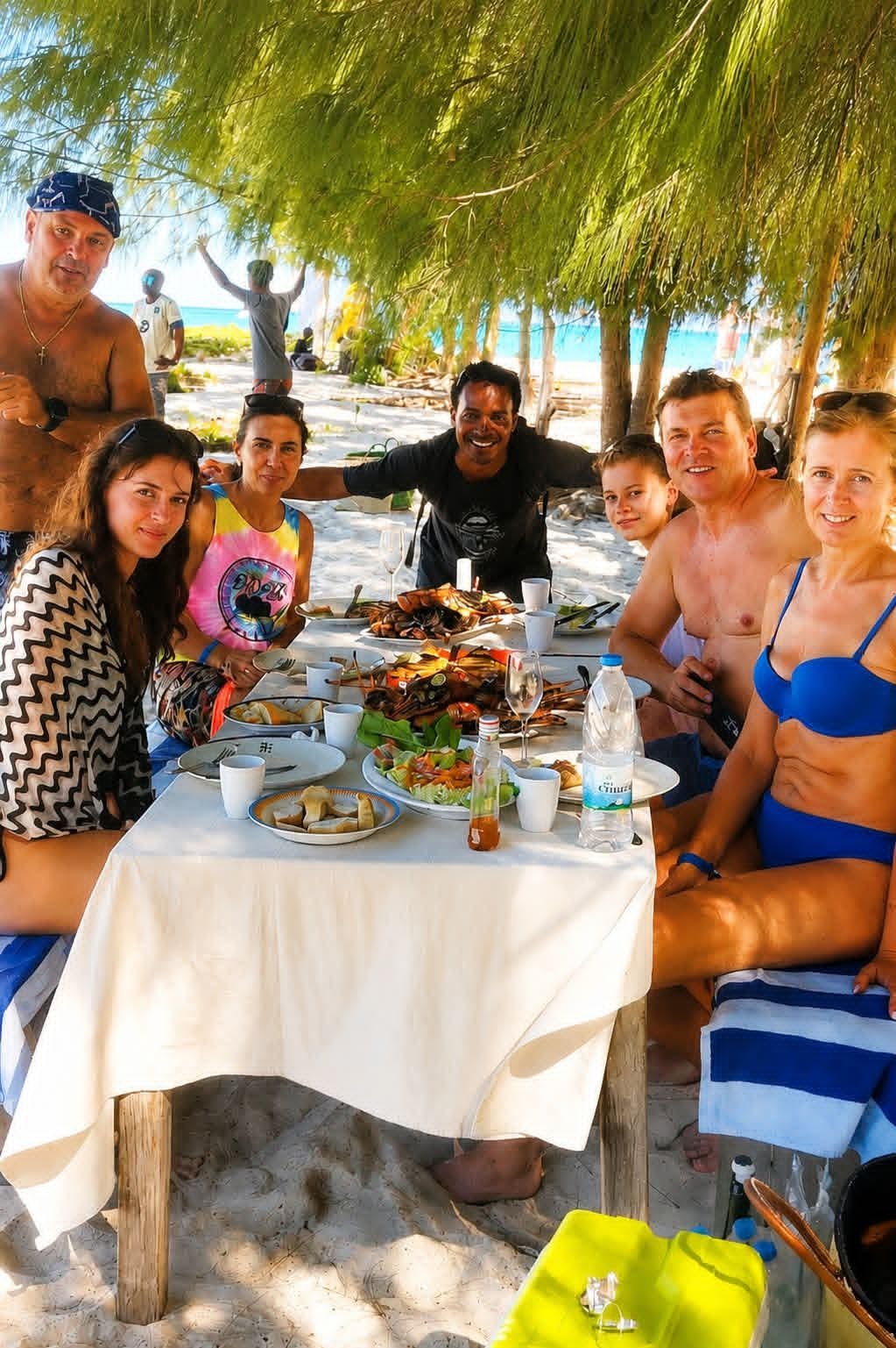A grilled seafood lunch shared on the beach at Nosy Sakatia